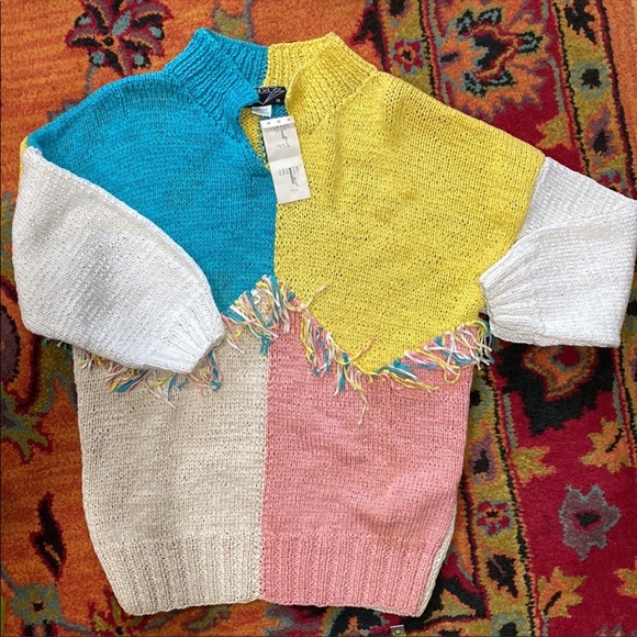 ‼️SOLD🏷️Vintage DEADSTOCK 1990s hand knit sweater - Picture 4 of 5